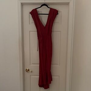 Lush Deep Red Maxi Dress